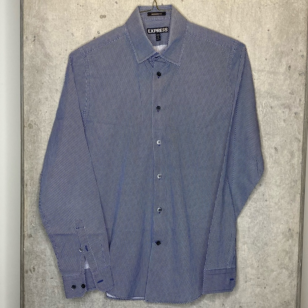 EXPRESS fitted long sleeve dress shirt